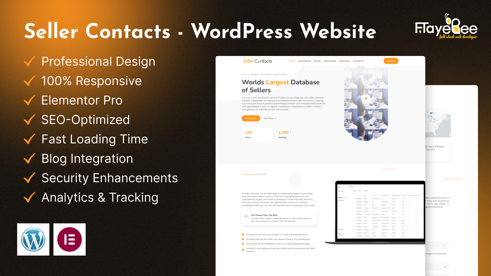 Seller Contacts - WordPress Website