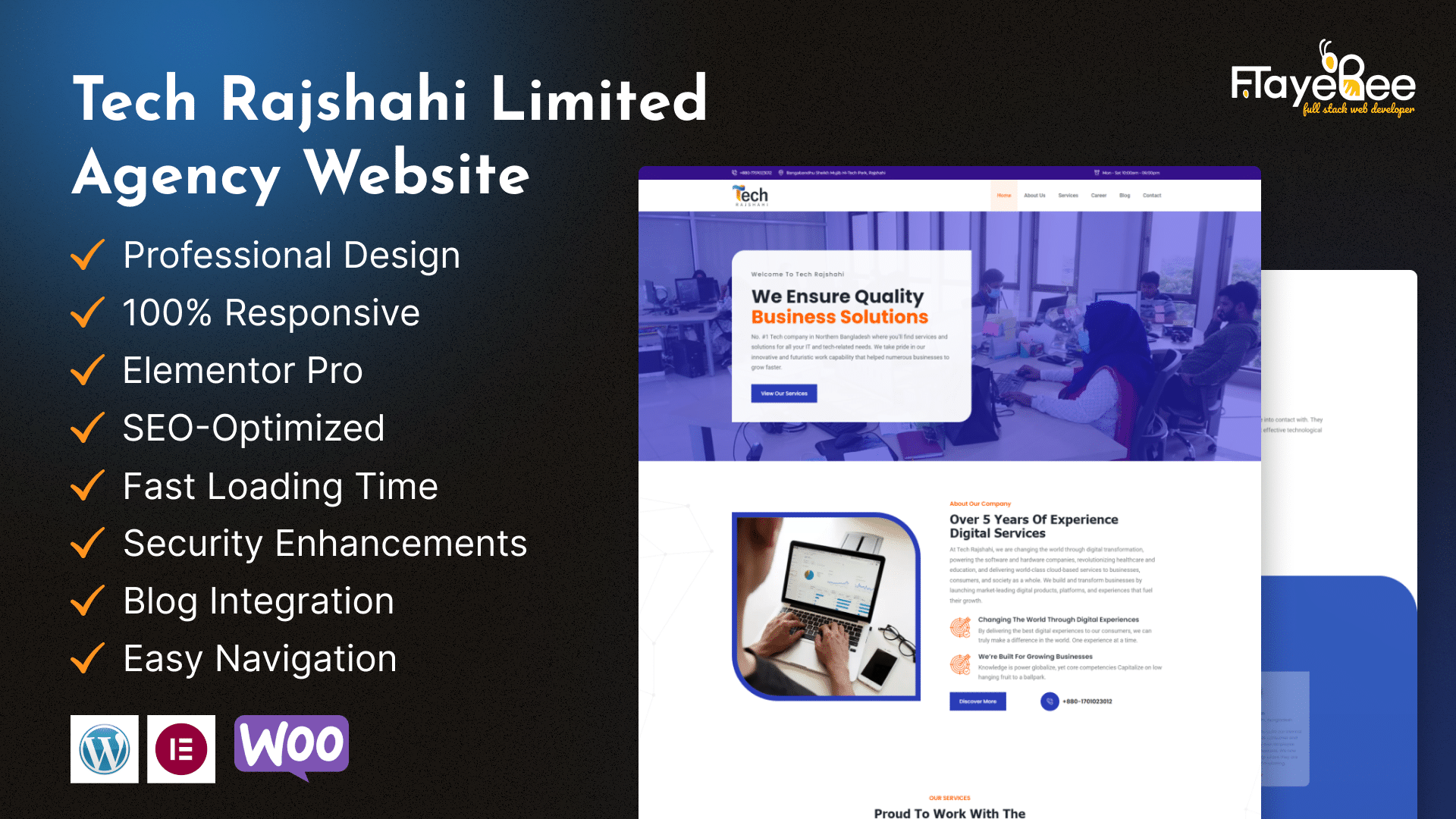 Tech Rajshahi Limited Agency Website