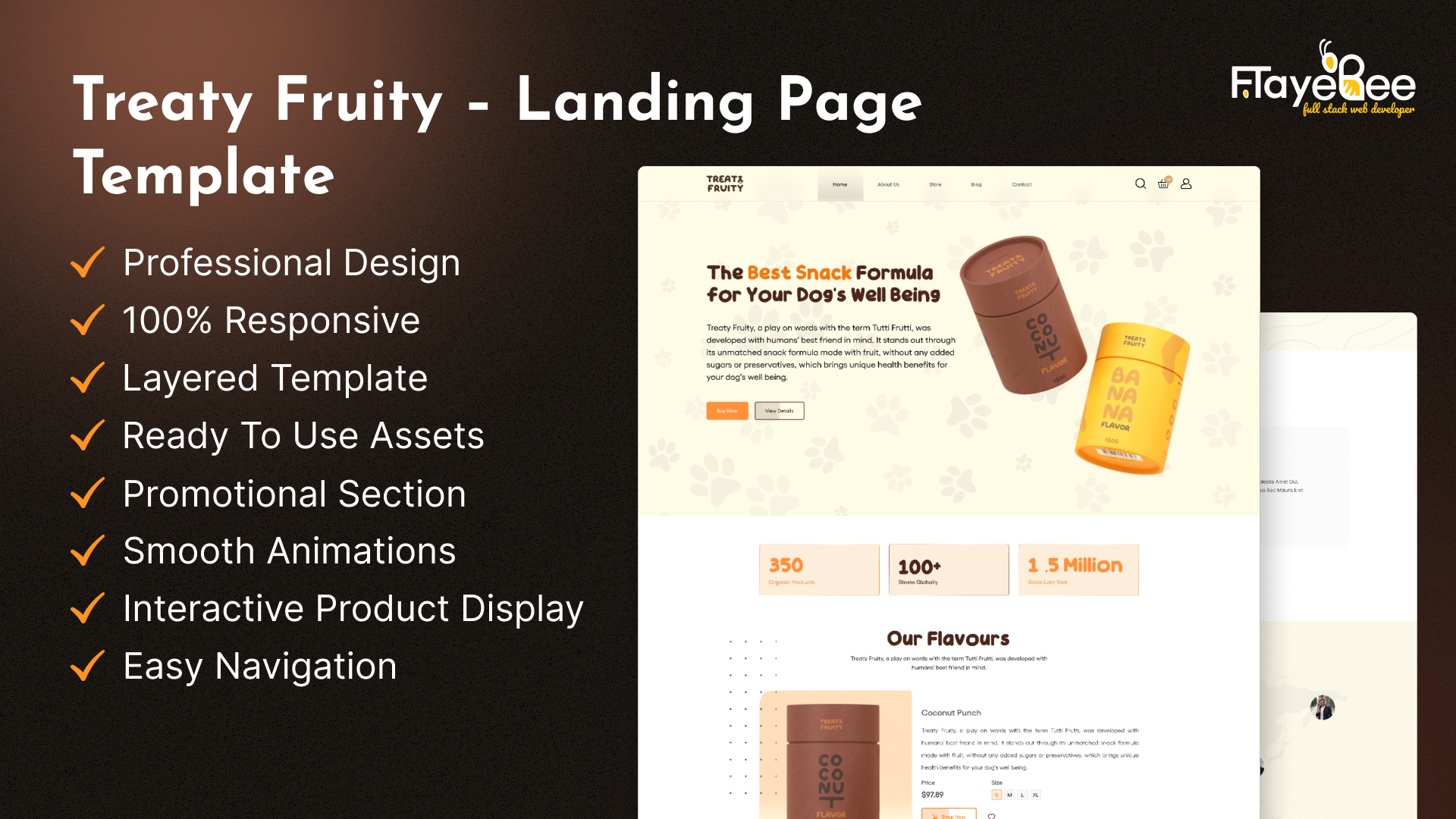 Treaty Fruity – Landing Page Template