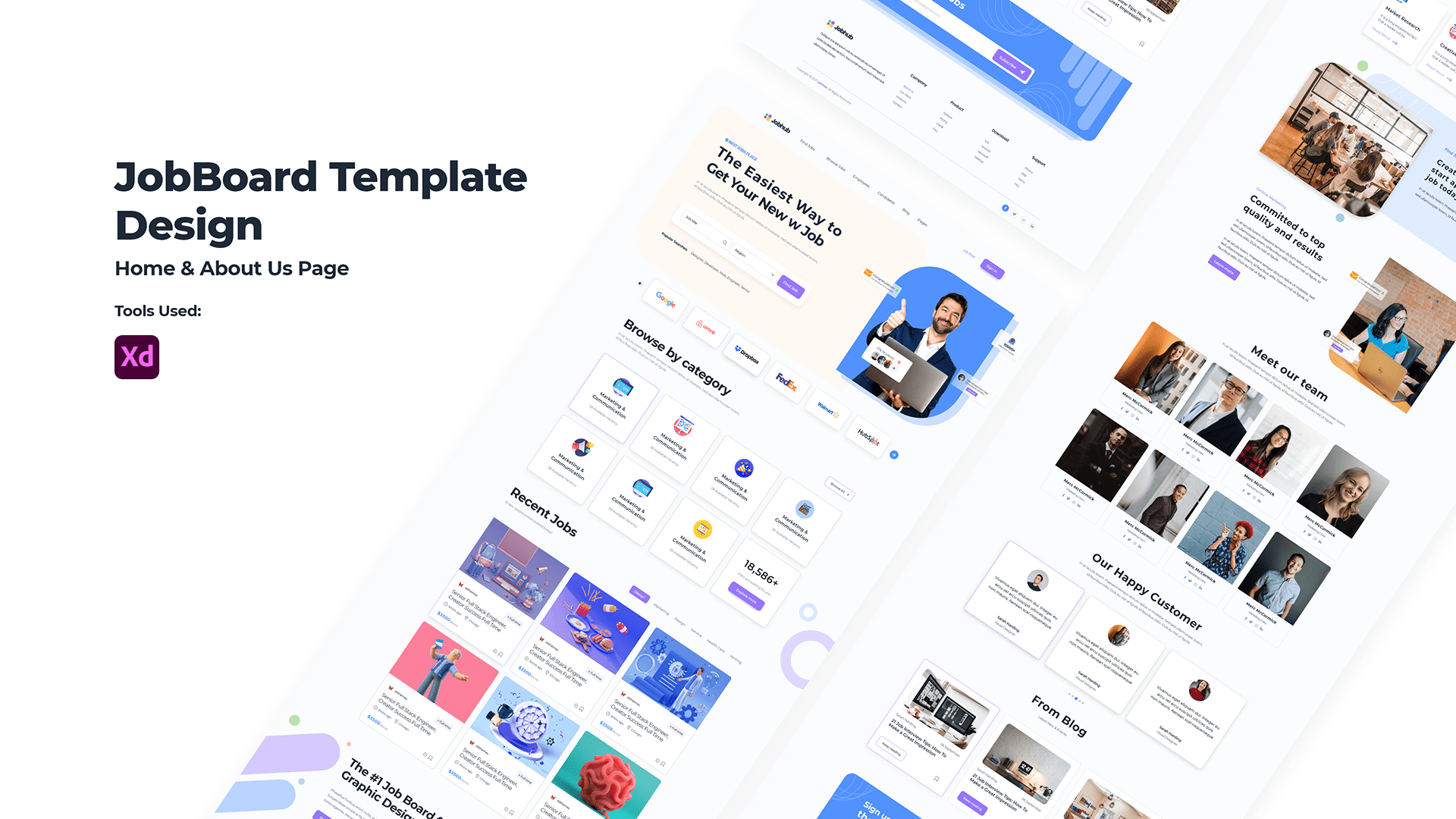 jobboard landing page design